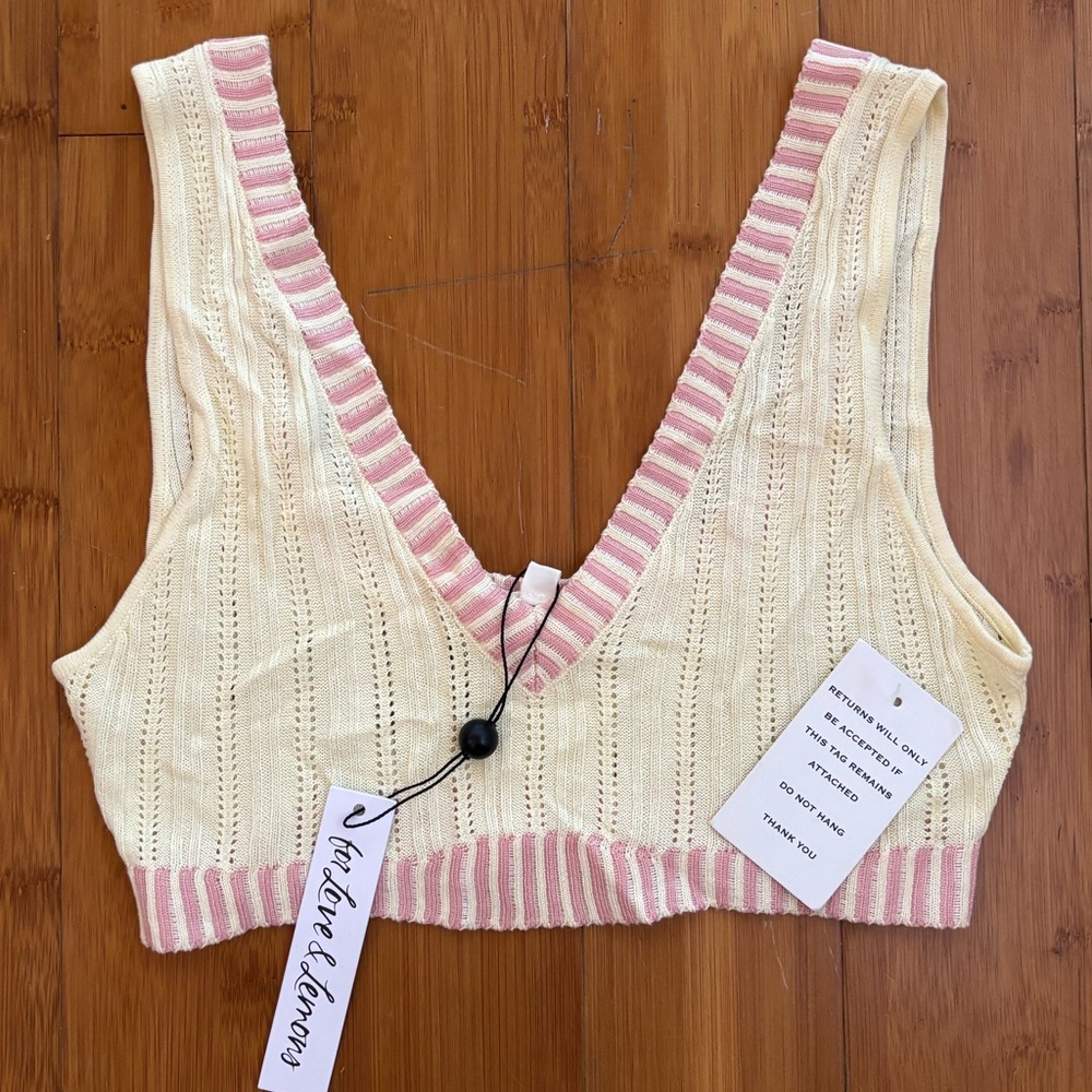 For Love & Lemons Knit Cropped Tank